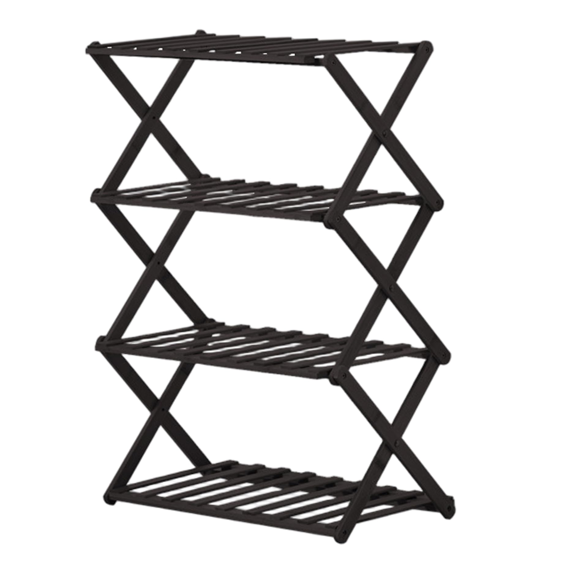 Rejilla de enfriamiento Plegable Rejillas de enfriamiento de bambú Huecas de 4 Niveles para Hornear Pasteles de Galletas, Asar y Asar 19.7x9.8x26.8 Pulgadas