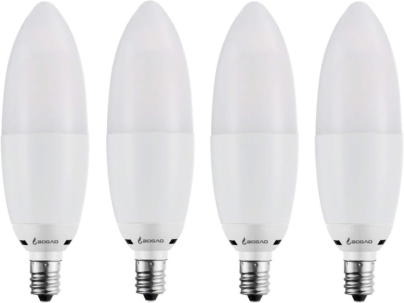 Bogao Lighting LED E12 12W 3000K Warm White (4 Pack)