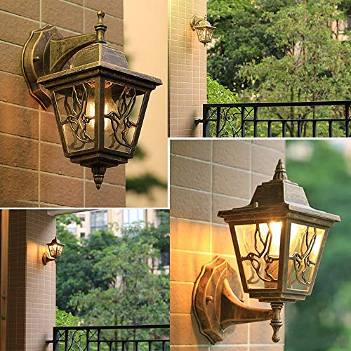 Lampe murale extérieure E27 rétro pour balcon et jardin - 5