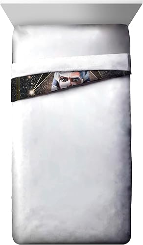 Miniatura 4 de Jay Franco Star Wars The Clone Wars Ahsoka Force - Juego de edredón y funda de almohada tamaño matrimonial, ropa de cama súper suave para niños,
