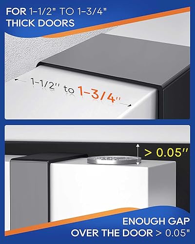 Miniatura 3 de Paquete de 2 ganchos plegables para colgar sobre la puerta, no requiere montaje, resistente sobre la puerta, ganchos para colgar ropa, toallas,