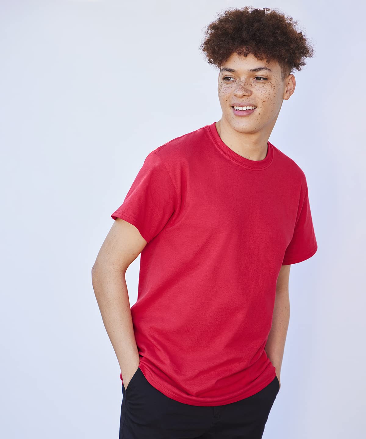COOZO Hommes Lot De 5 T-Shirts Unis en Coton Épais
