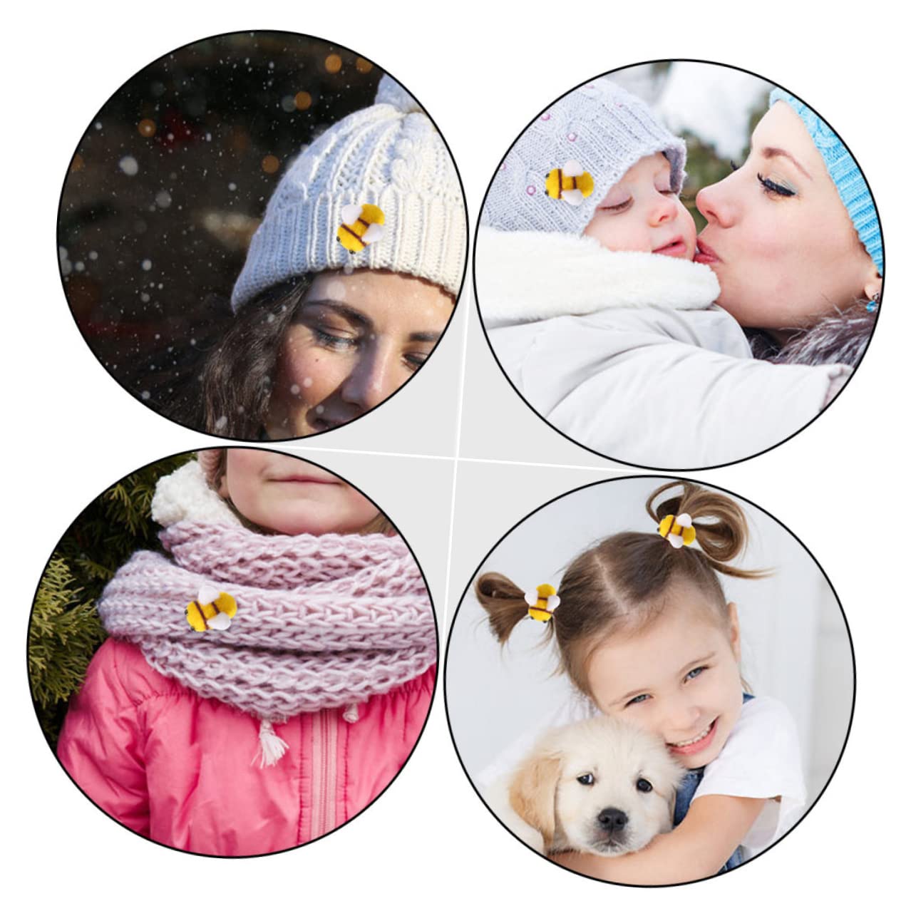 Gadpiparty 4 Set Decorazioni Lana per Costumi Api Fatte Mano per Creazioni Fai da Te Accessori per Decorazioni Artigianali per Sviluppare creatività E nei 15 Pezzi*4