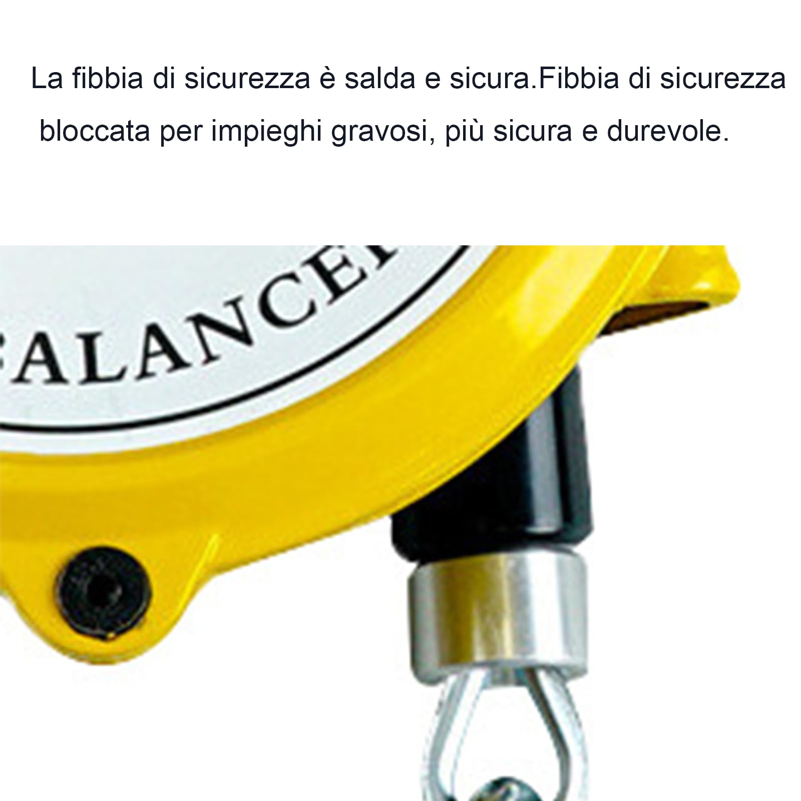 Stroke 1,5 m Spring Balancer con tenditore autobloccante Torre Autobloccante Spring Balancer Copertura in lega di alluminio Gancio in acciaio legato (dimensioni: 1-3KG)