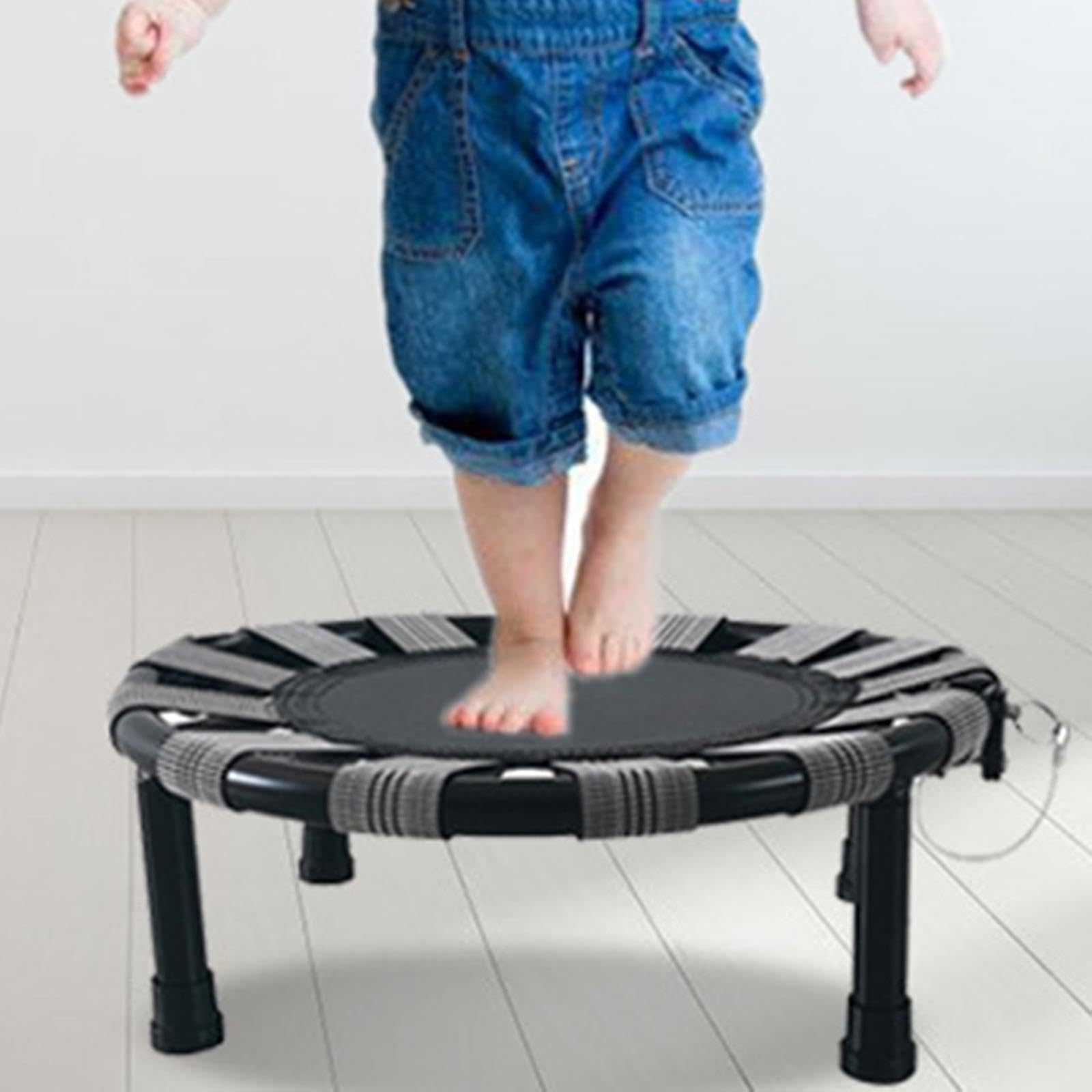 Min Trampoline Boys Girls Steel Tube Quiet Jumping Bed for Fitness Home