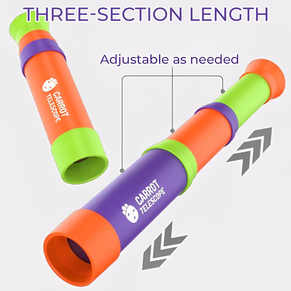 Cannocchiale per bambini, ingrandimento 8x, materiale plastico, regalo perfetto per l’osservazione degli uccelli, cannocchiale bambini, telescopio bambini