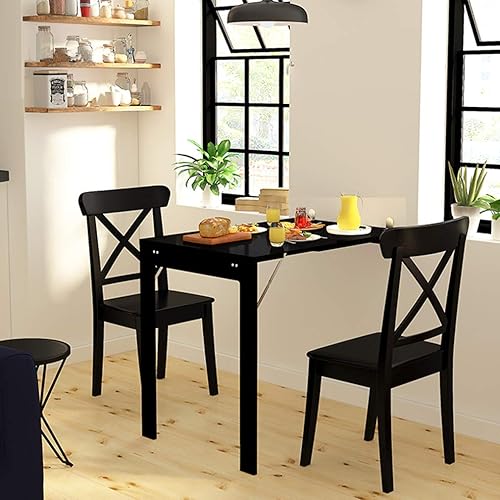 KDDEON Mesa flotante invisible montada en la pared, escritorio plegable simple para ordenador portátil, mesas de bar convertibles, mesa de comedor