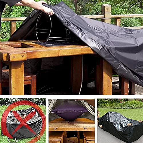 Housse de table de jardin haut de gamme 420D résistante aux UV 260cm - 8