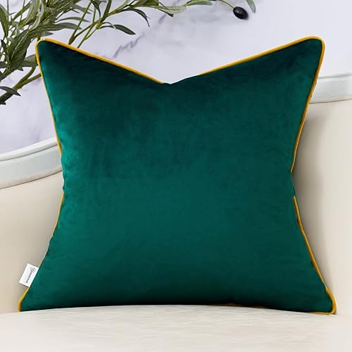 Miniatura 2 de Funda de cojín de terciopelo floral verde de granja moderna de jacquard para sofá, dormitorio, sala de estar, decoración del hogar, 18 x 18 pulgadas