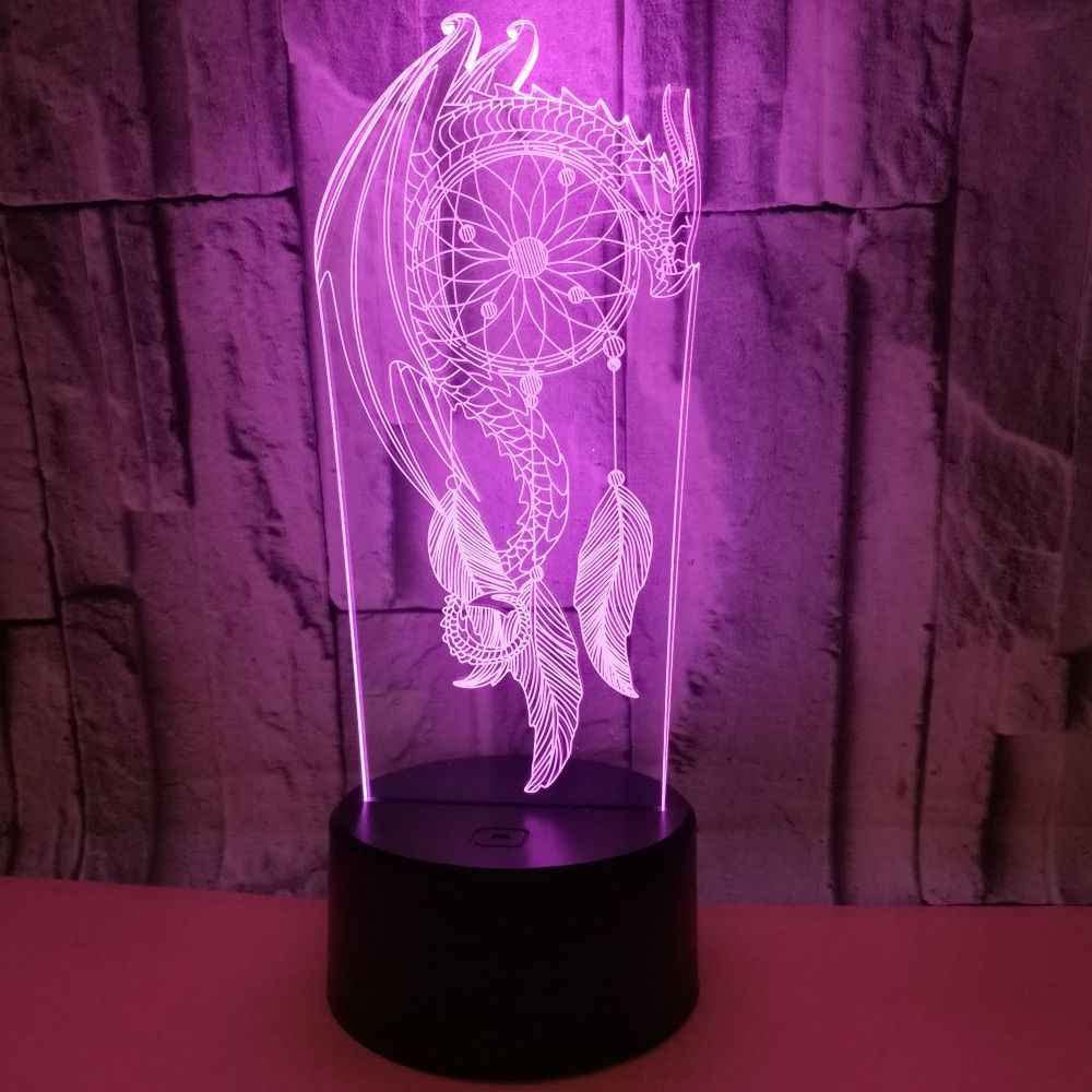 Amazon.co.jp: SKPELL 3Dナイトライト、ドリームキャッチャー
