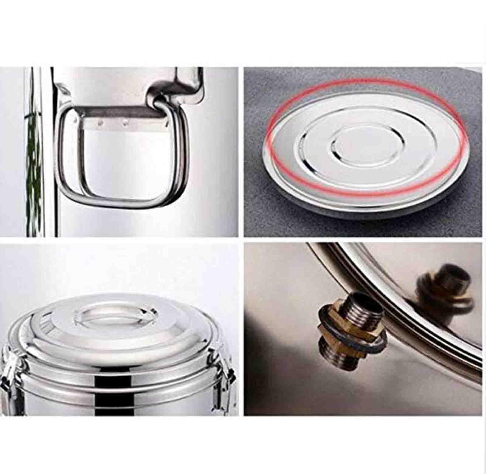 Izolowany dozownik napojów ze stali nierdzewnej Wiadro z termosem na herbatę Podgrzewacz napojów Dozownik napojów Urna ze stali nierdzewnej na wodę,Without faucet,20L