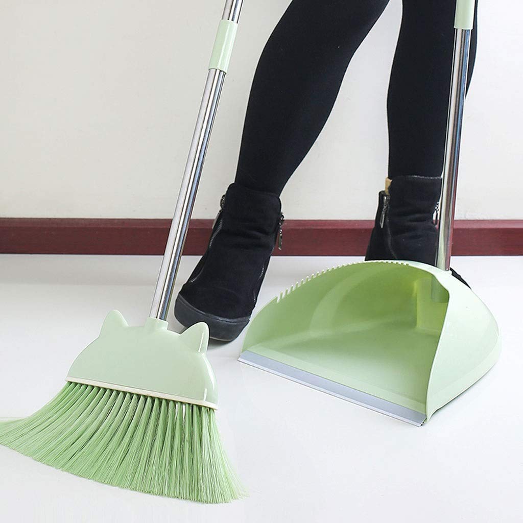 Juegos de recogedor y Cepillo, Recogedor y Escoba: Ideales for el hogar, la Cocina, Oficina, vestíbulo, Suelo, Patio, Barrer Espacios Interiores Exteriores