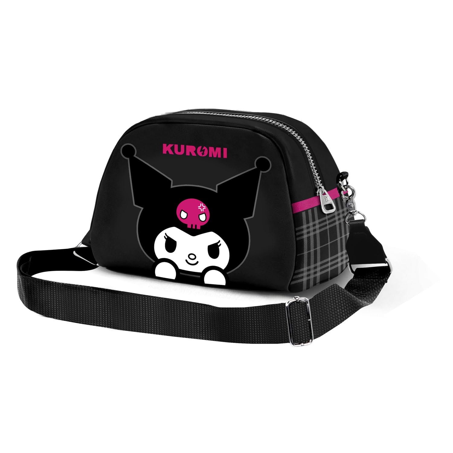 Karactermania Unisex Kids Noir Children's Shoulder Bag Hello Kitty And Friends Kuromi Skull
