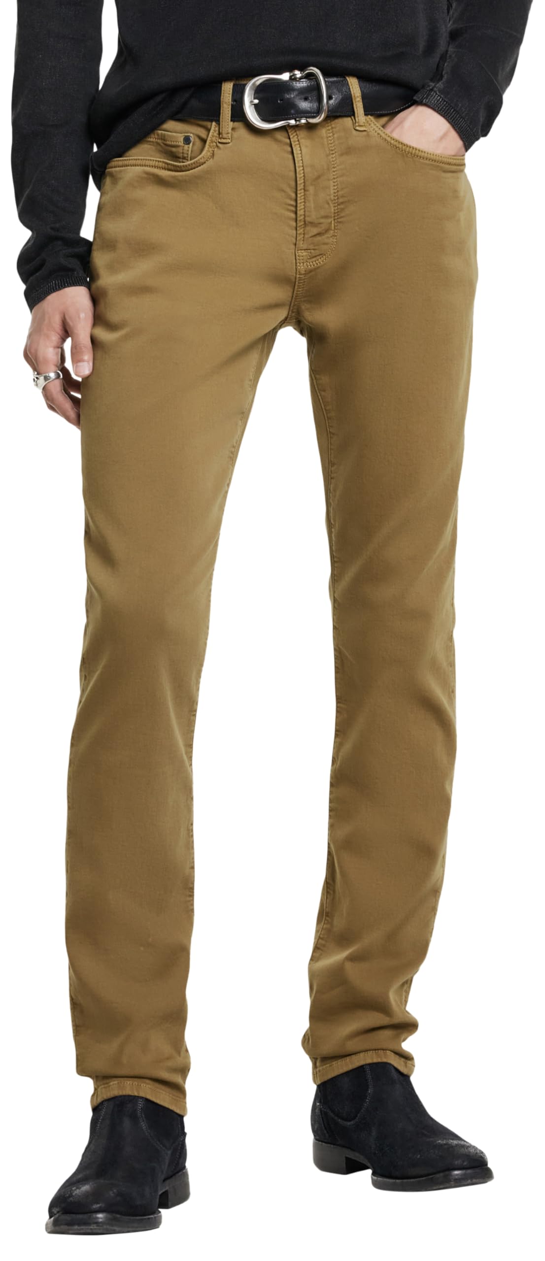 John Varvatos Men's Slim Fit Winter Garment Dyed Denim