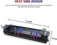 Vista 7 de Sidaqi Luces estroboscópicas de emergencia de 2 x 8.5 pulgadas, luces LED Reb azules intermitentes de policía, 48 LED, peligro de advertencia