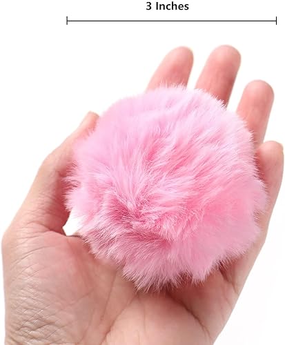 Miniatura 2 de Bolas de pompones para manualidades, accesorio de disfraz de pompones rosas grandes, bolas de pompones para artes y manualidades, decoración