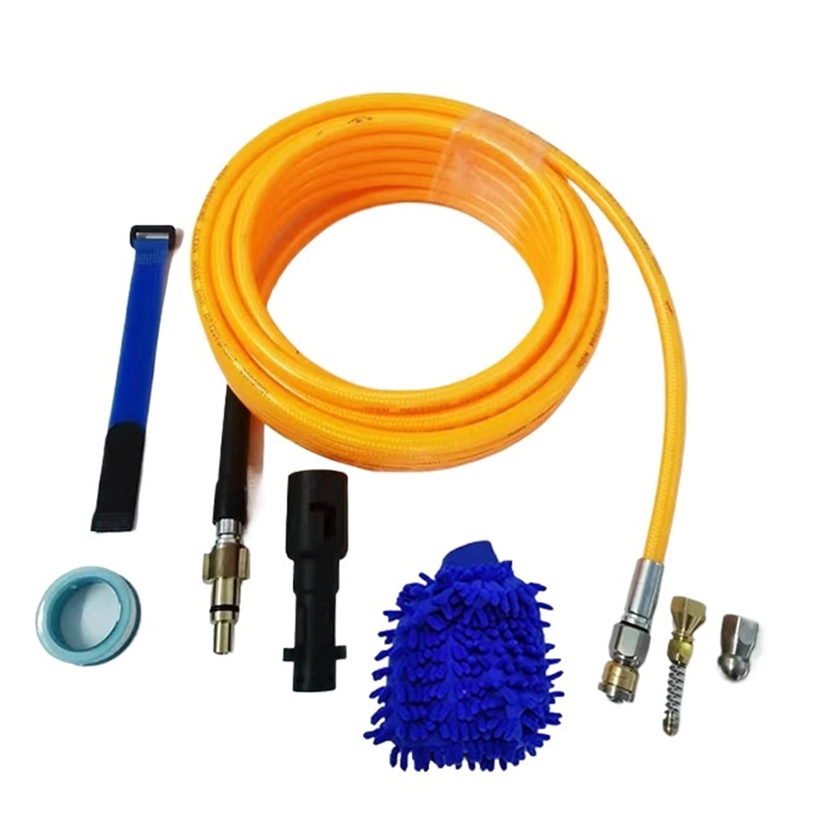 Turbo Nozzle, Sewer Drain Cleaning Hose Pipe Cleaner ，Compatible With Karcher Lavor Conversion Adapter Converted To Washer Jetter Kit,parts(B,15M)