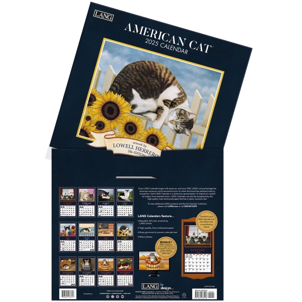 American Cat (TM) - Calendrier mural 2025