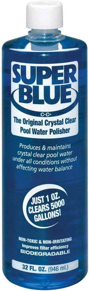 Robarb R20154 Super Blue Clarifier 1-Quart Crystal Clear Pool Water Polisher (Easy to Use)