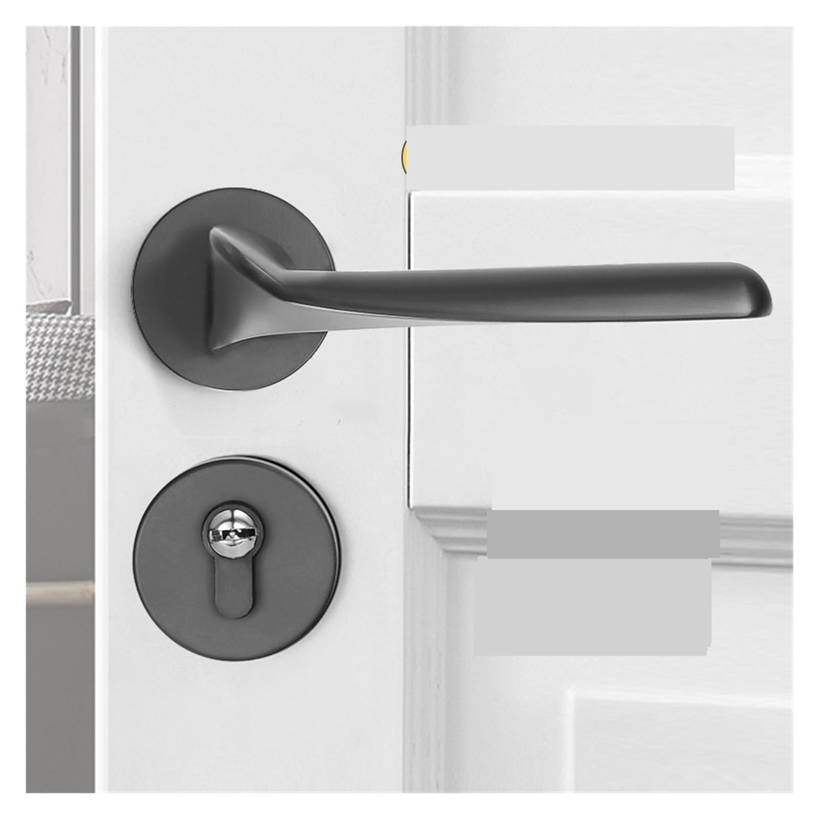 Serrure de porte intérieure grise moderne G-58 avec poignée design