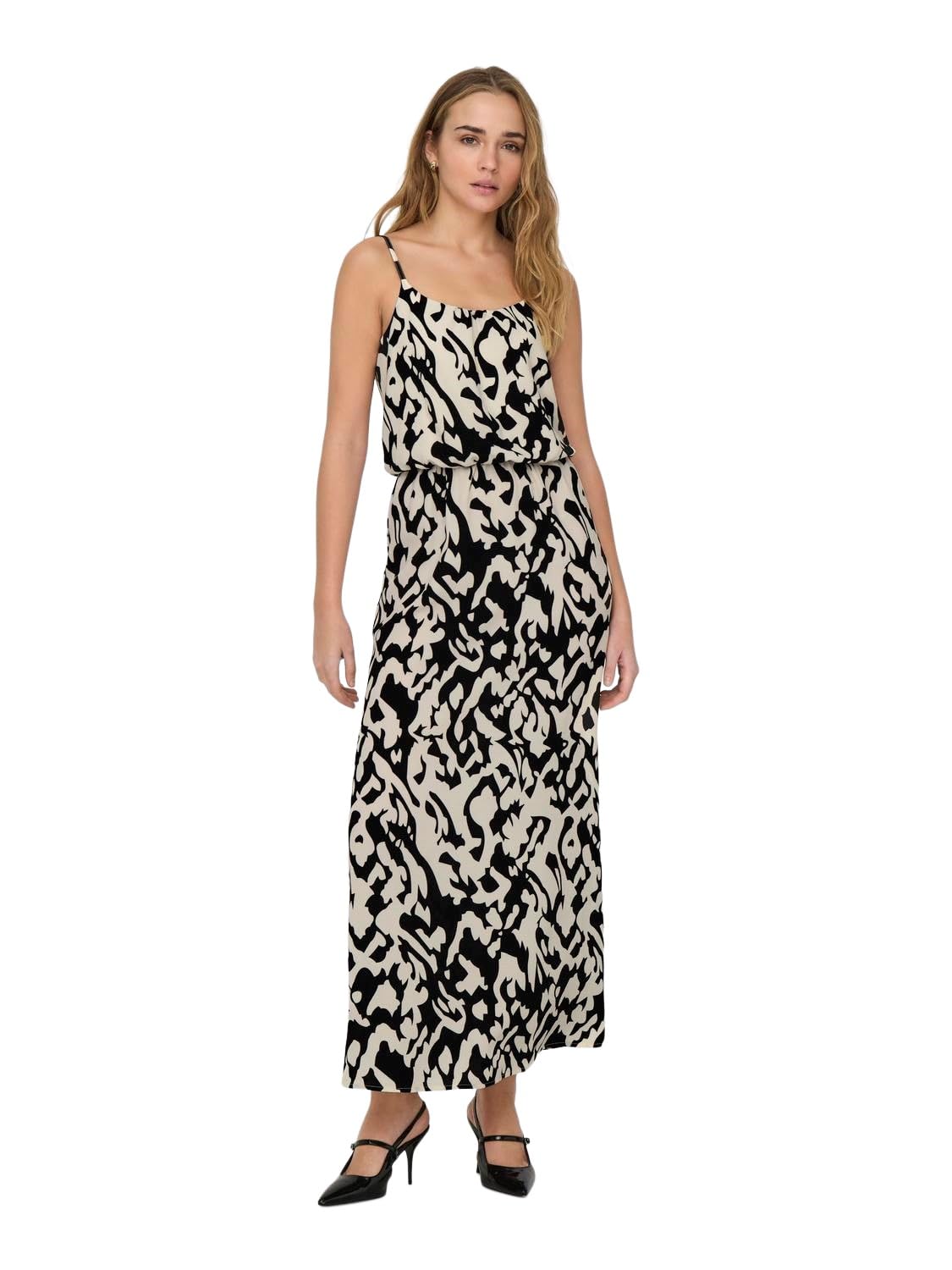 Only Onlwinner S/L Vestido Maxi Noos PTM Largo, Beige, 36 para Mujer