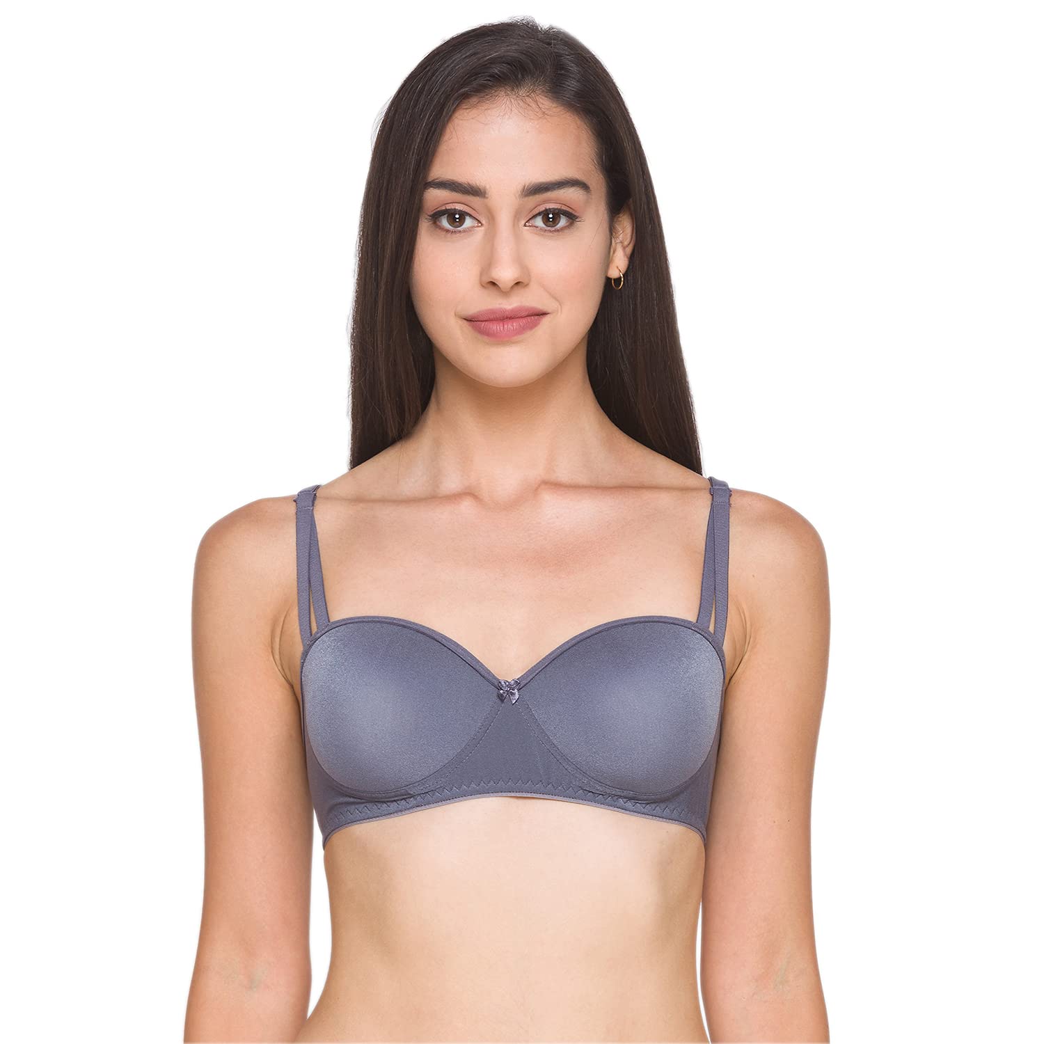 Candyskin Nylon Solid Lightly Padded Non-Wired Full Coverage Bra