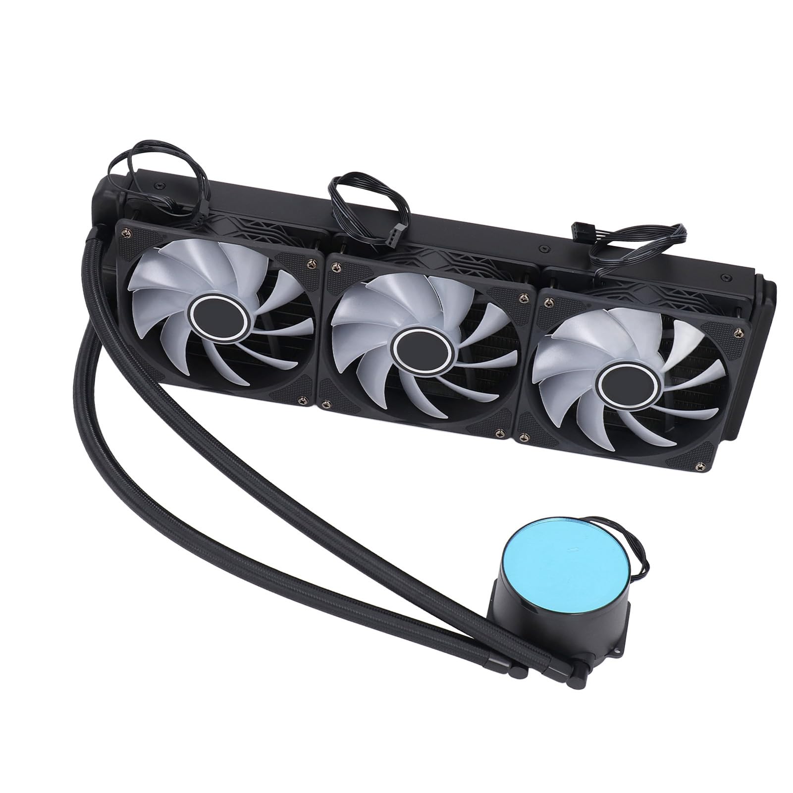 Płynna Chłodnica Procesora, Konfiguracja z Trzema Wentylatorami 360 Mm, Oświetlenie ARGB, Sterowanie PWM, Miedziana Płyta Chłodząca, Kompatybilna z LGA 1700 1200 2066, AM5 AM4 AM3+