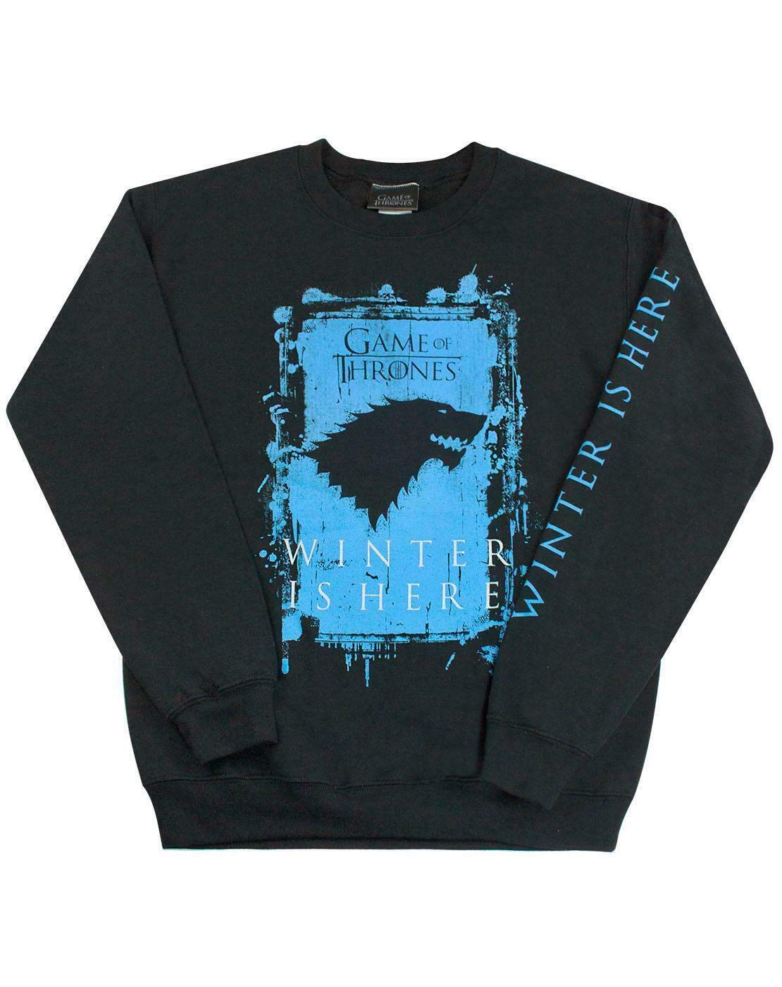 Vanilla Underground Men's Black Game Of Thrones Winter Is Here Adults Sweatshirt