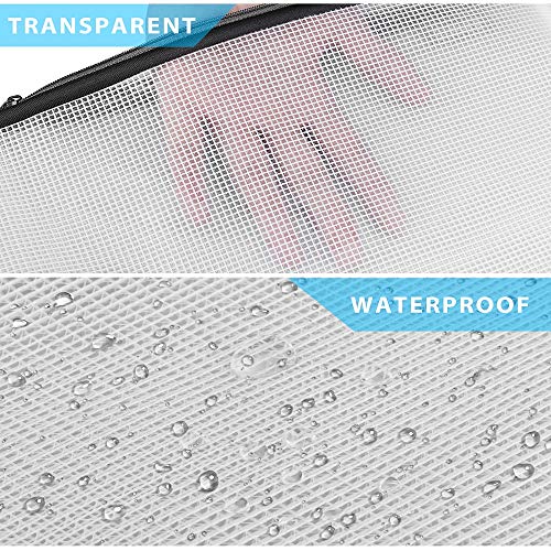 image for SUNEE Plastic Zipper Pouches 9x13in (Black, 30 Packs),Water-Resistant 