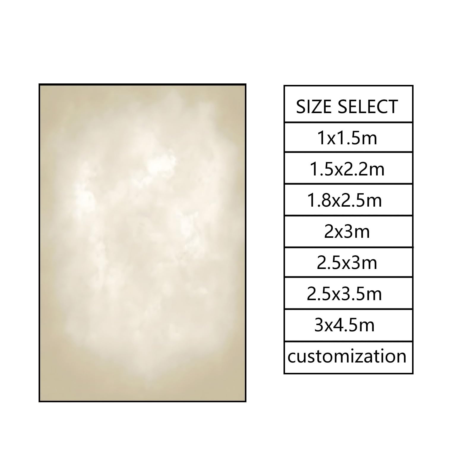 YongFoto 2x3m Fondali fotografici per la fotografia Beige avorio sfumato Struttura astratta Sfondo dello studio Decorazione per Famiglia Ritratto Puntelli di nozze Carta da parati per feste