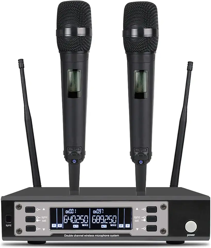 SOMLIMI original EW135G4 Sem Fio Microfone Profissional para Cantares Performances dePalco Karaoke Conferenciada lgreja Palestra (135-Preto)