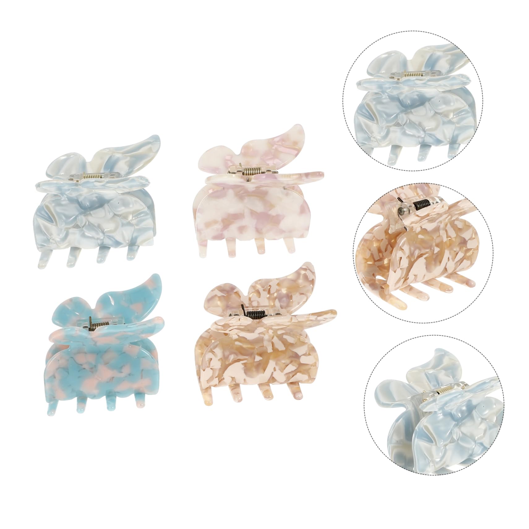 Healeved 20stücke Schmetterlings-haarspangen Für Haarklammern Im Set Kreative Und Haaraccessoires Wasserwellenblau Blumenmuster Und Zarten Farben Für Stilvolle Frisuren