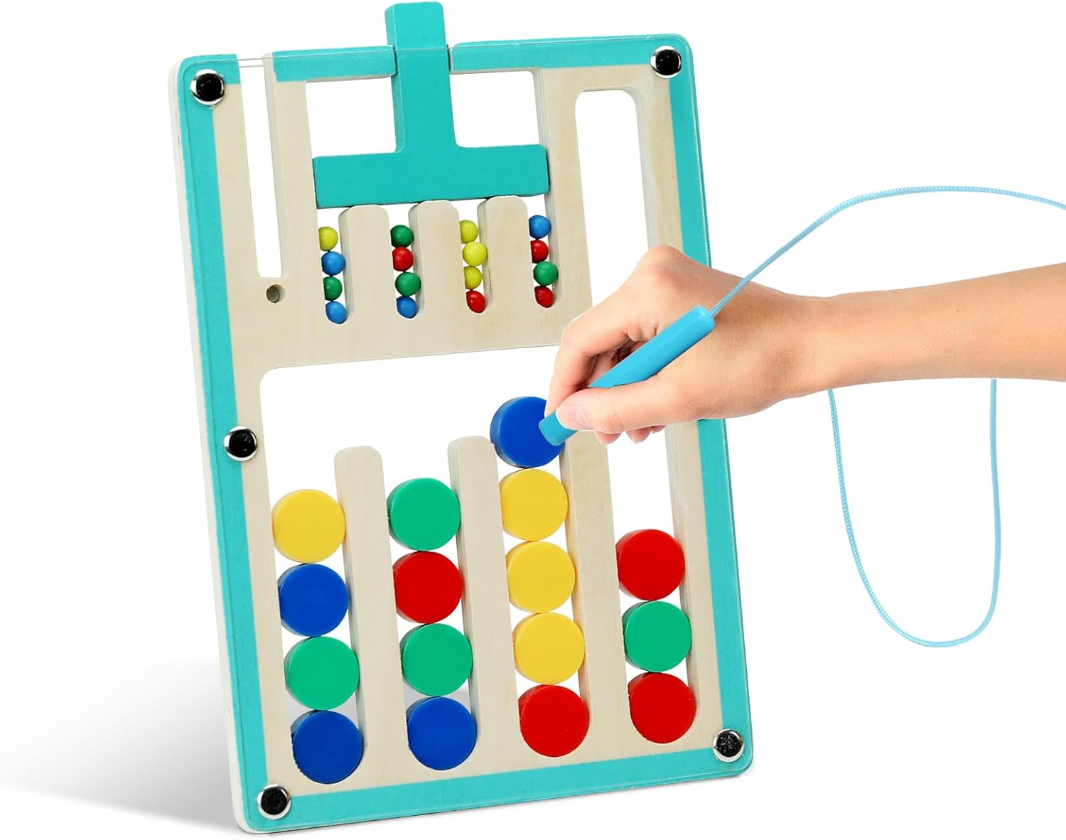 Kids Montessori Magnetic Wooden Toys,Wooden Color Matching Puzzle Toy