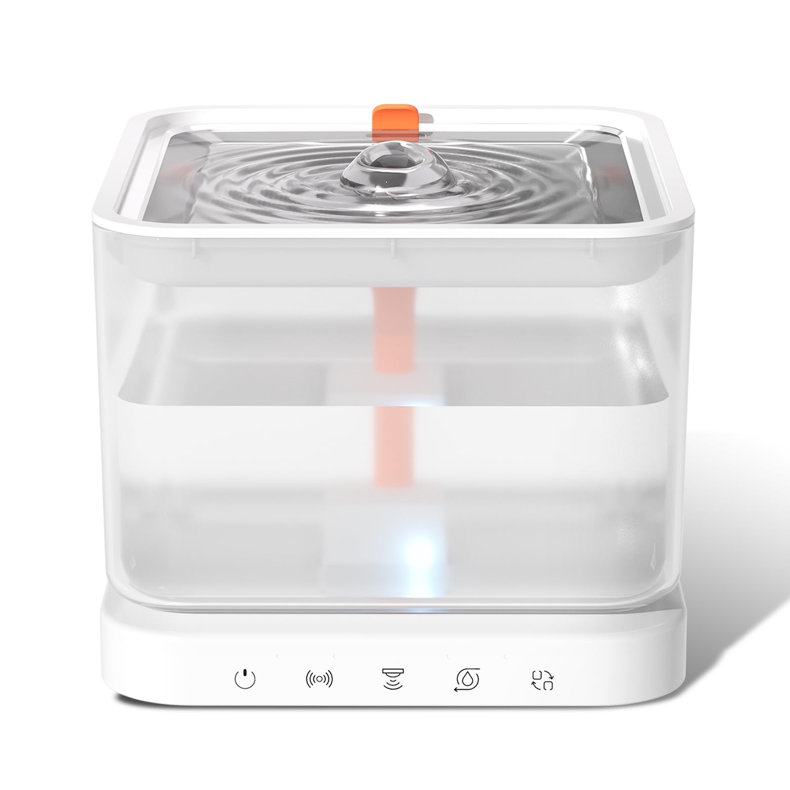 Fuente de agua inalámbrica para gatos, fuente de agua para gatos de 3.2 litros, gran capacidad, funciona con pilas, fuente de agua para mascotas para interiores con sensor de movimiento para gatos y
