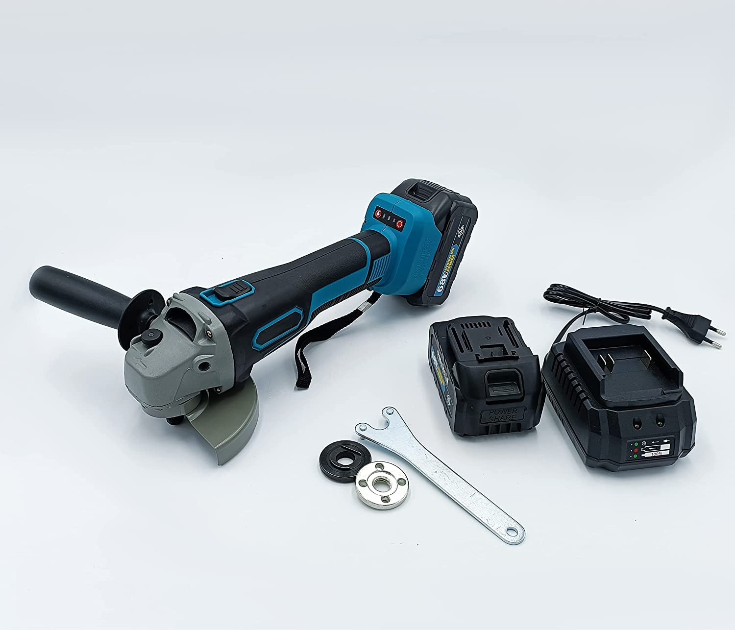 SF1 Smerigliatrice angolare professionale a batteria, con velocità regolabile, Flex 8500rpm con due batterie 24V, valigetta portatile Design ergonomico