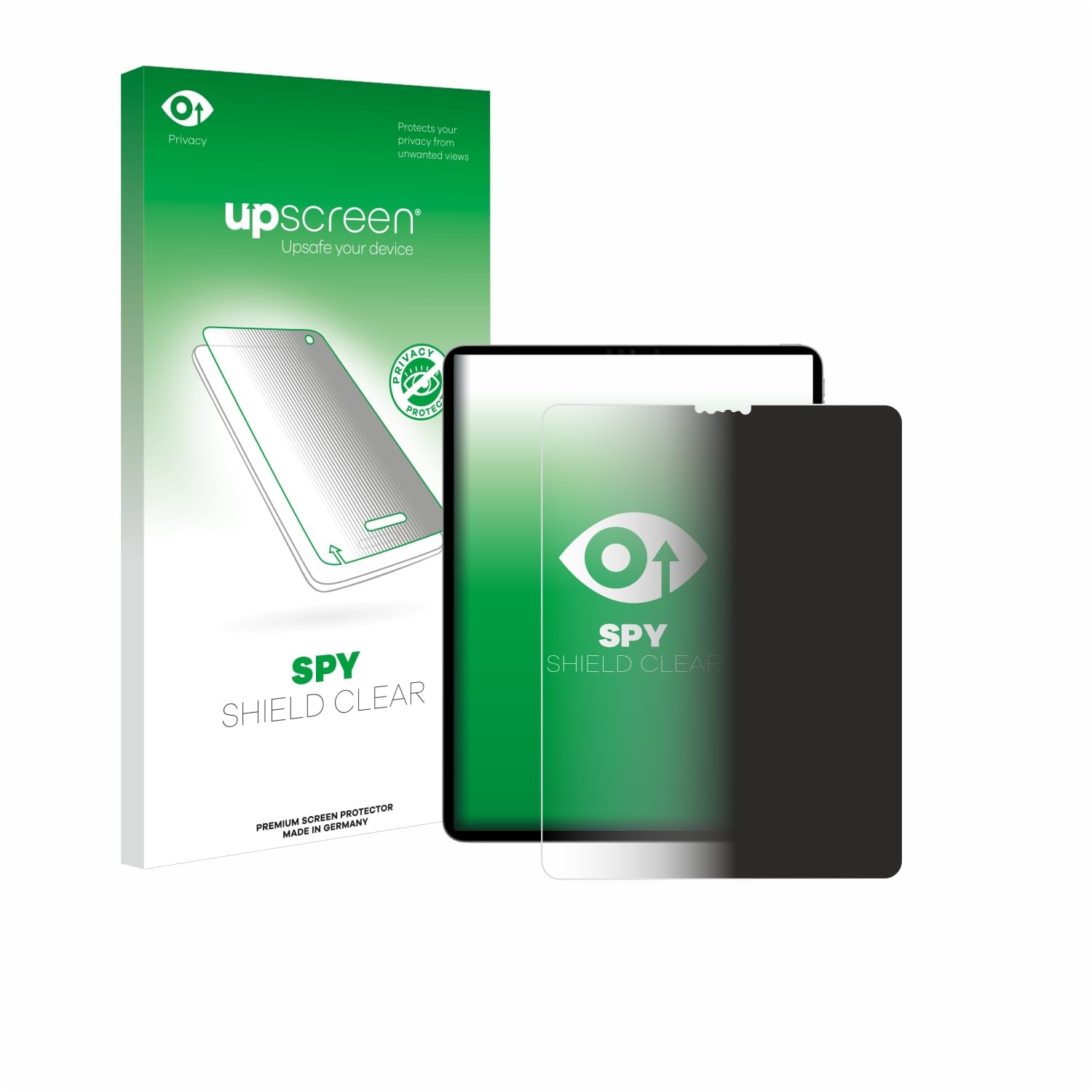 upscreen Blickschutzfolie für Apple iPad Pro 12.9" 2022 | (6. Gen.), Anti-Spy Displayschutz Made in Germany, Privacy Screen Protector Sichtschutz Blaulichtfilter Klare Folie