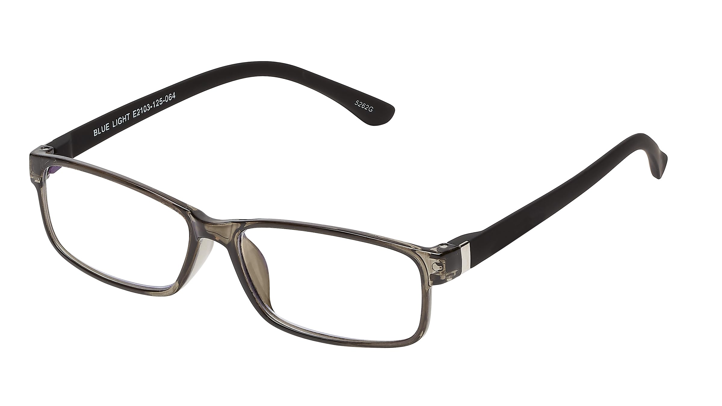 SAV Optitek E2103 Blue Light Reading Glasses - Flexible, Durable, Lightweight, High-Performance Reading Glasses for Men and Women, Smoke, +1.0