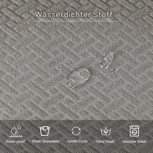 LANSHENG Wasserdicht Stuhlhussen 4er Set, Waschbarer Stuhlbezug Sitzfläche – Ansicht 6