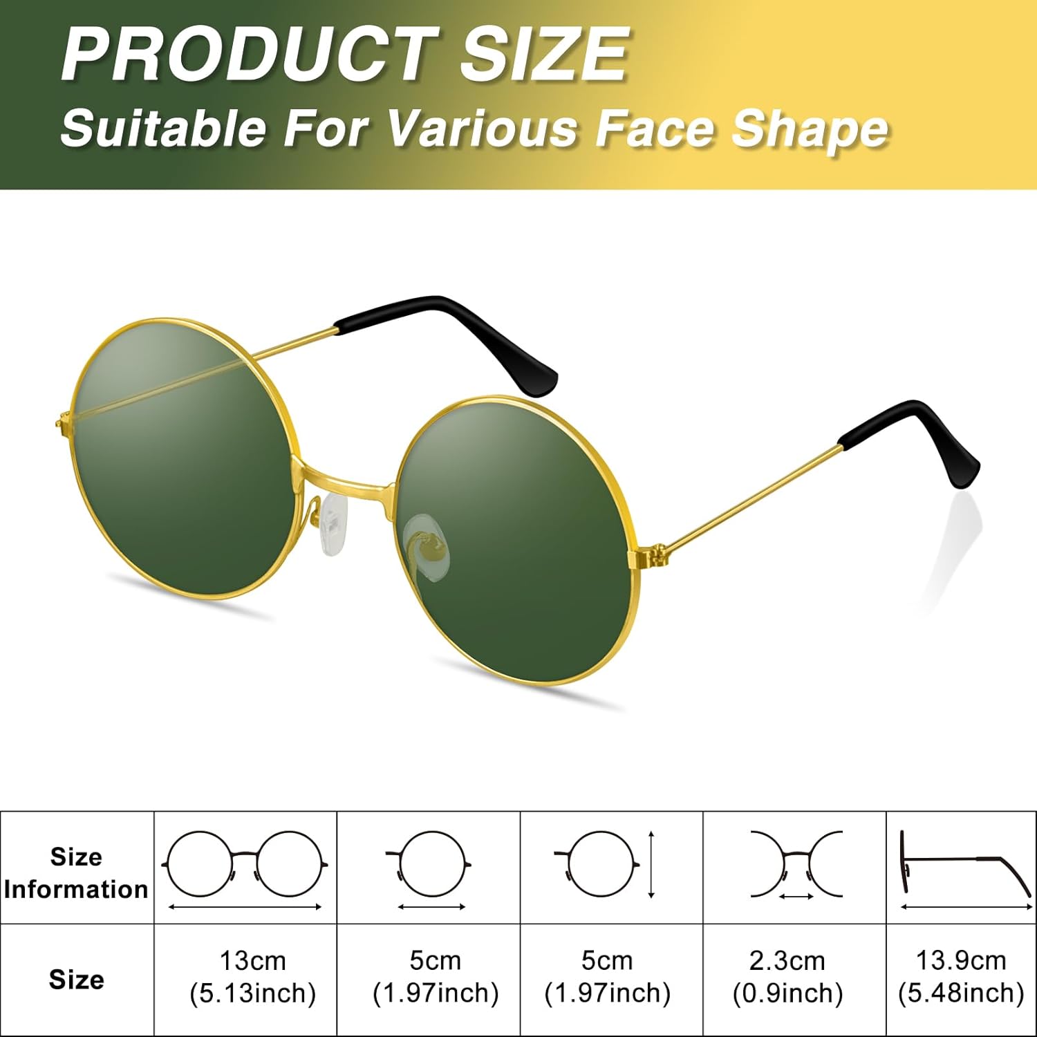 4/8/10/12/20/28 Pairs Hippie Sunglasses Round Hippie Glasses 70s Party Decorations Multicolored Glasses for Women - Image 2