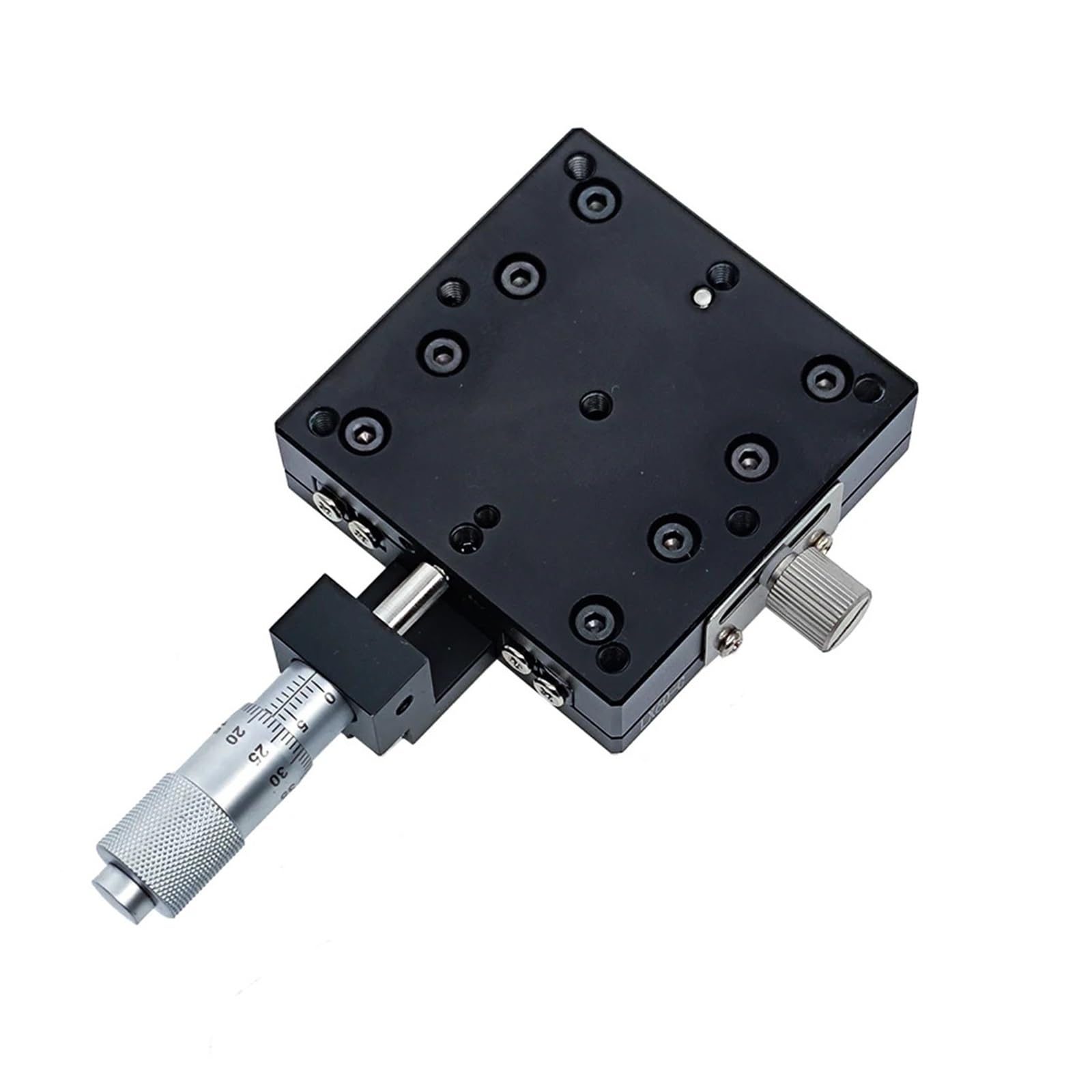 IGNVXMGKP X Axis 60x60mm Trimming Platform Manual Linear Stages Bearing Tuning Sliding Table LGX60-C LX60-L/C/R Cross Rail Aluminum Alloy(LX60-C)