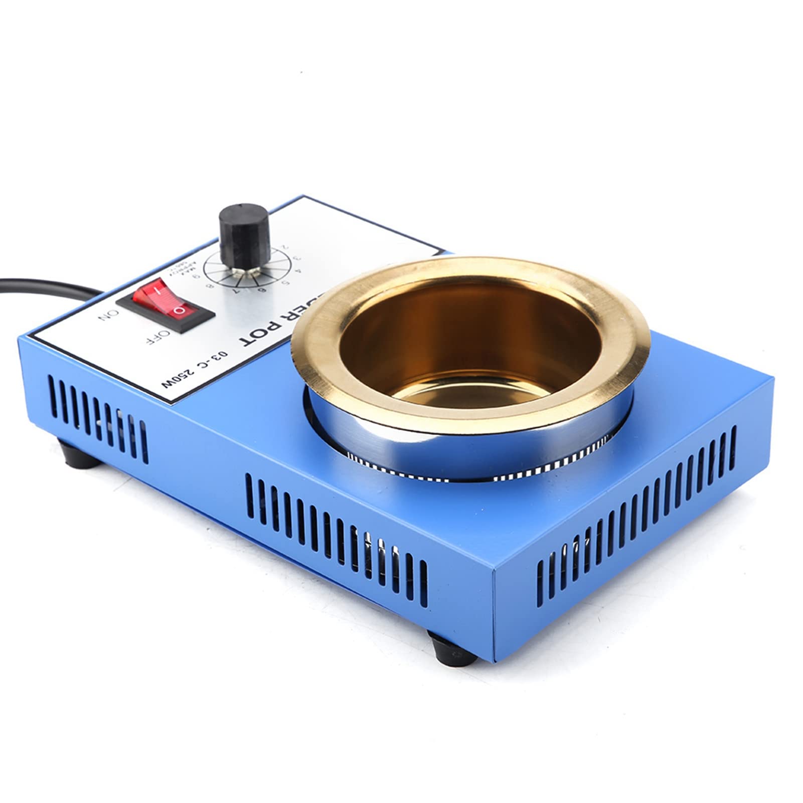 Bain de Dessoudage Chauffant de stabilité de Pot de Soudure de Pot de Soudure de 220V pour le Raffinage de Fonte de Fonte de Fonte (prise d'UE) (250W)