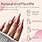 UNA GELLA Long Stiletto Gel Nail Tips Halloween Full Cover 504PCS Pre-shape Long Stiletto Almond Fake Clear Nails Tips No Need File Gel Tips No C Curve for Nail Extension DIY Art Salon 12 Sizes