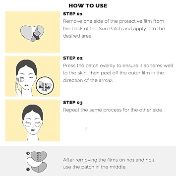 PRETTYSKIN Ultra-Thin Face Sun Patches, Transparent Waterproof Facial Patches for Golf, Hiking & Outdoor Activities, Strong Adhesion, 4 Pairs