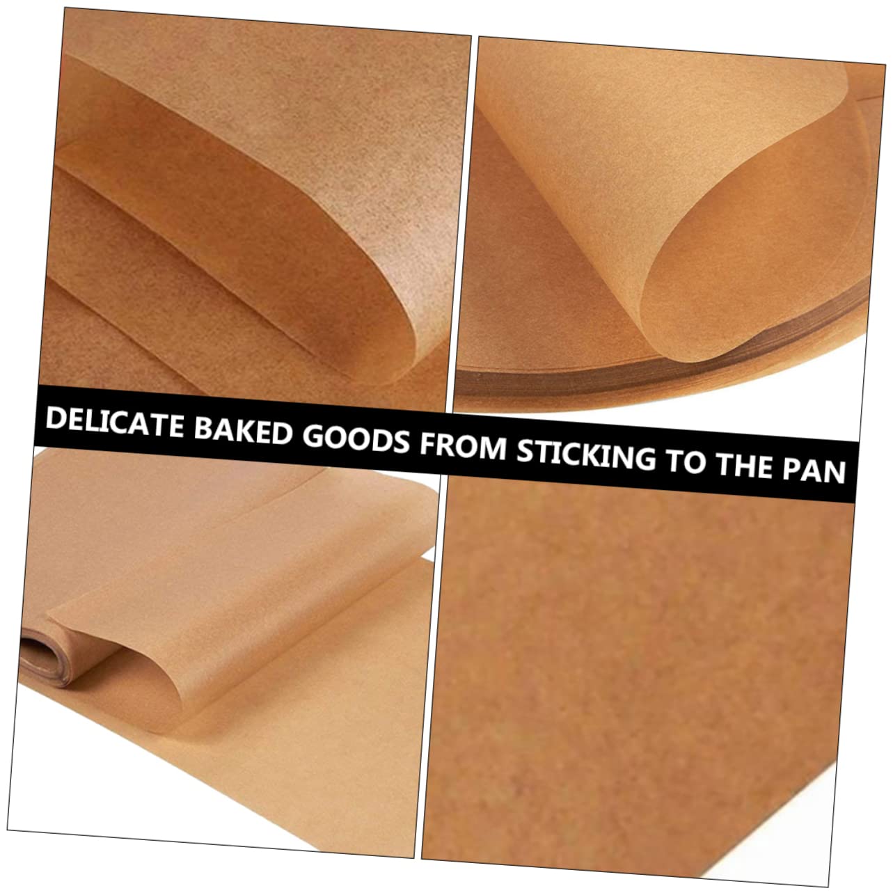 Mipcase Carta da Forno Carta Pergamena in Pasta di Legno Antiaderente 200 Pezzi Resistente All’olio, per Torte, Dessert e Barbecue