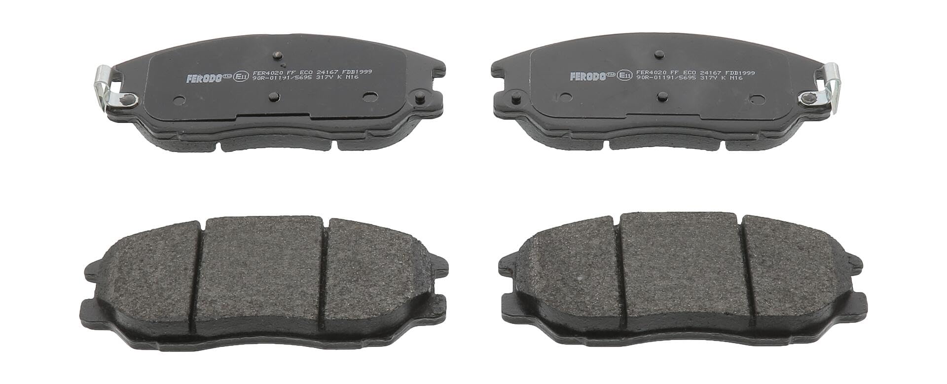 FERODO BRAKE PADS | FDB1999 | FRONT | FOR HYUNDAI EQUUS/CENTENNIAL 1999-2009 | OE-MATCHING QUALITY | ECO-FRICTION FUSE+ TECHNOLOGY