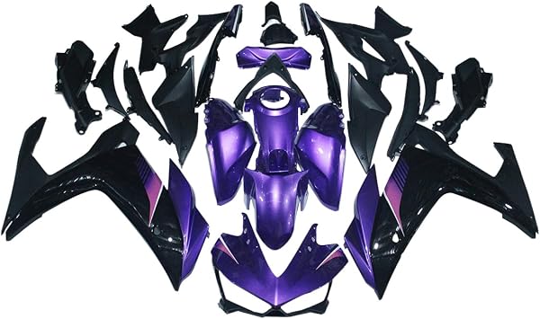 Injection ABS Fairing Kit Fit for Yamaha YZF R3 R25 2015-2018 YZF-R3 YZF-R25 2015 2016 2017 2018 15 16 17 18 Plastic Bodywork Body Panel Body Frame - Purple & Black