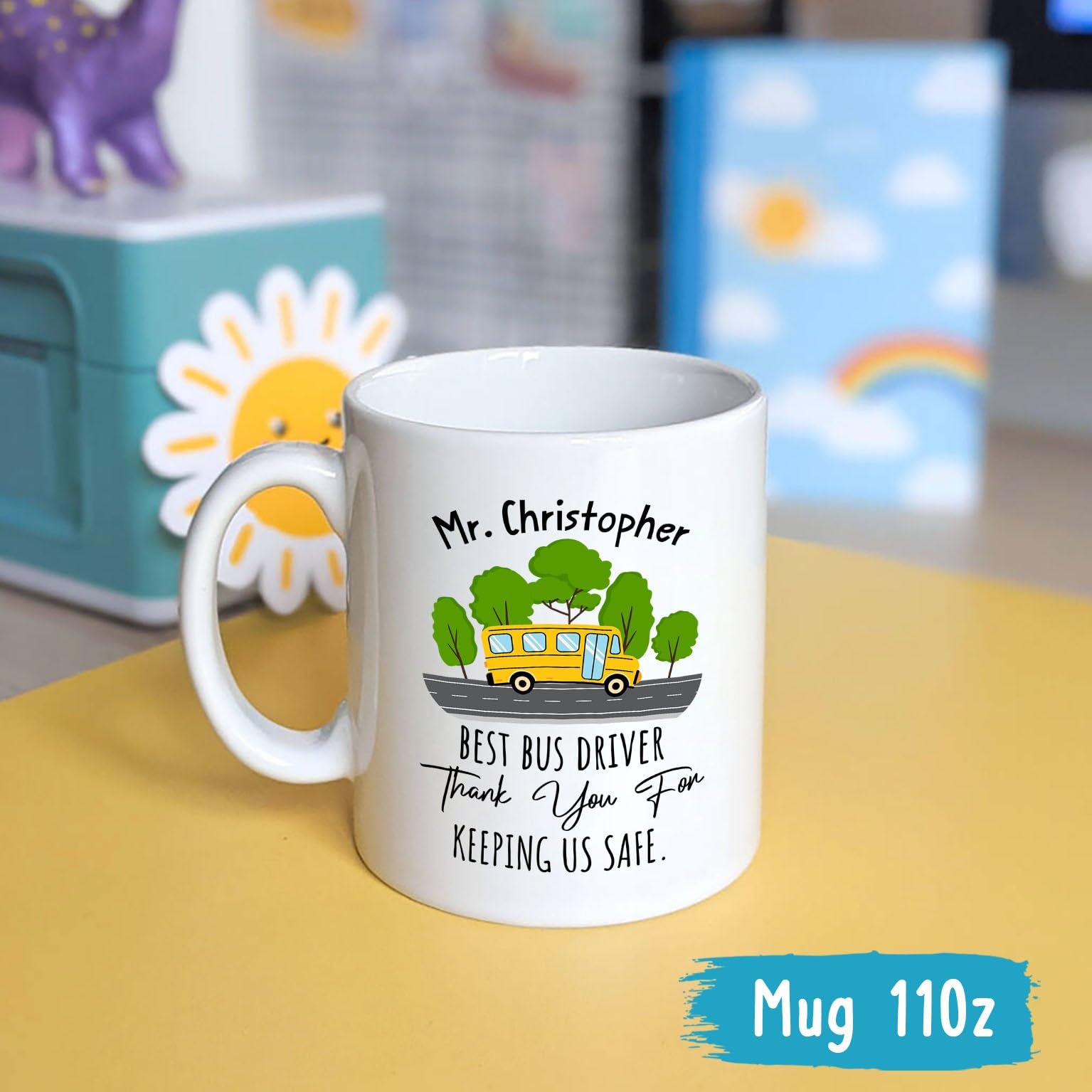 Regalo Personalizado – Grúa Camión Taza (diseño De Transporte Tema, Blanco) – Cualquier Nombre/mensaje En Su único – Conductor Pesado Vehículo Automóvil Camión De Construcción Road Worker JCB Gato HGV