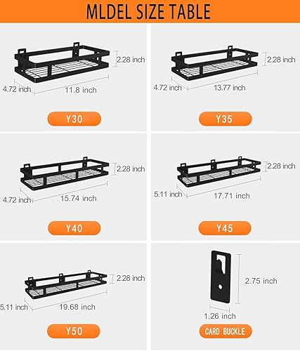 Miniatura 6 de Estante organizador de especias montado en la pared para cocina, múltiples tamaños y combinaciones, estante colgante para tarros de especias con 3