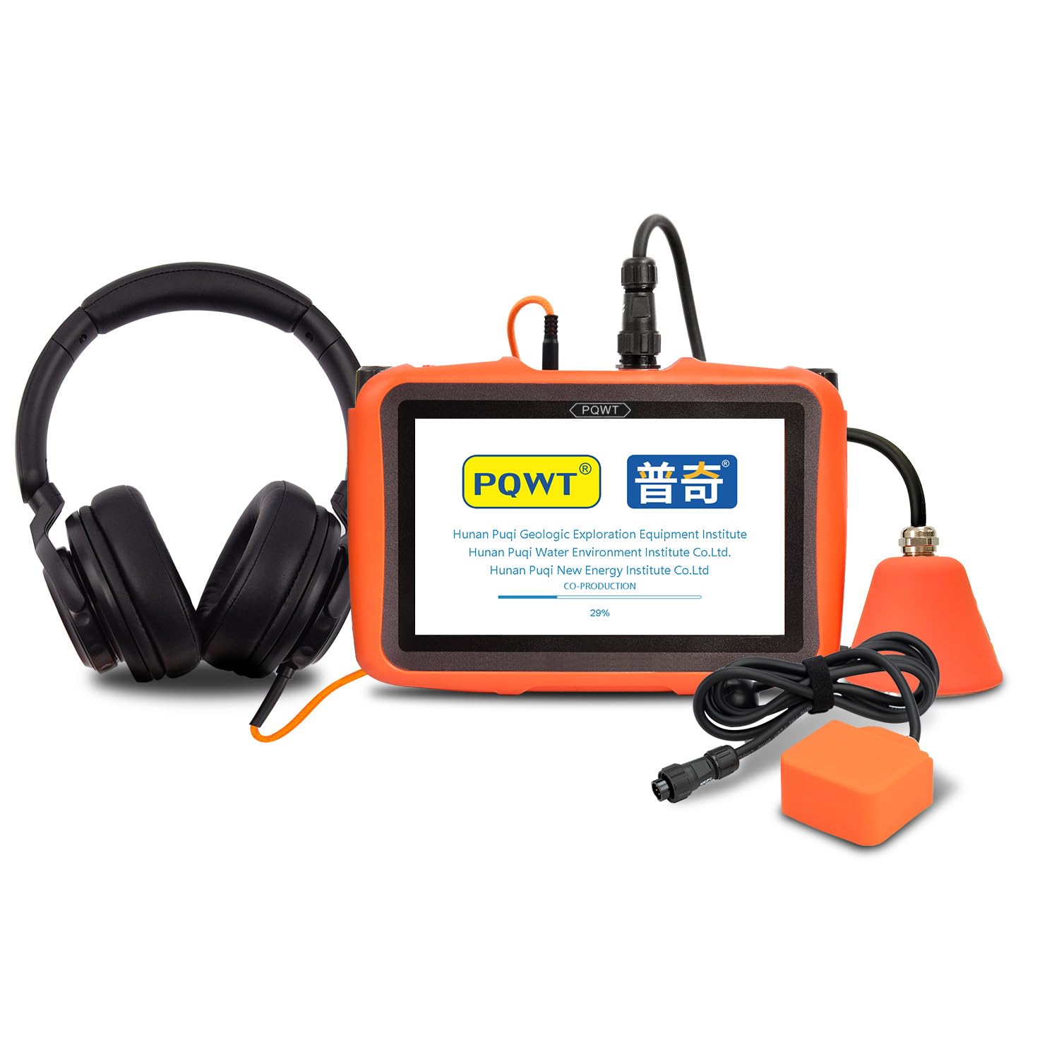 L50 Underground Water Leak Detectors for Home Wall Water Pipe Detector Machine Multi Sensor Acoustic Pipeline Leakage Detection Kit Noise Reduction Headphone Smart Touchscreen Carry Case