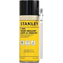 Stanley F905 Gaps & Cracks Sealant 1x12 Oz. Polyurethane Spray Foam Insulation for Window & Door, Waterproof Gap Filler, Low Expansion Foam for Indoor & Outdoor Use | Straw Use | 12 Oz. 1 Pack
